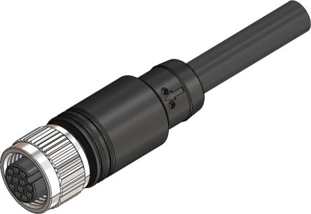 RS PRO Cable De Conexión, Con. A M12 Hembra, Con. B Sin Terminación, Cod.: A, Long. 10m, 30 V, 1,5 A, IP67