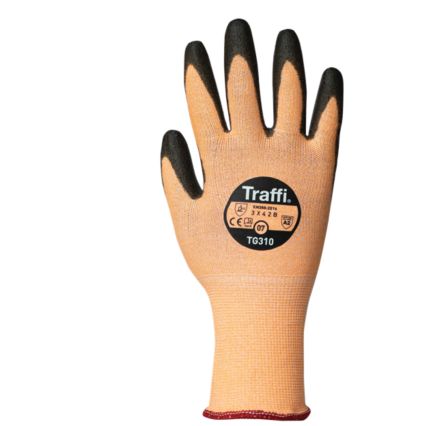 Traffi Schneidfeste Handschuhe, Größe 6, XS, Schneidfest, Elastan, HPPE, Nylon Orange