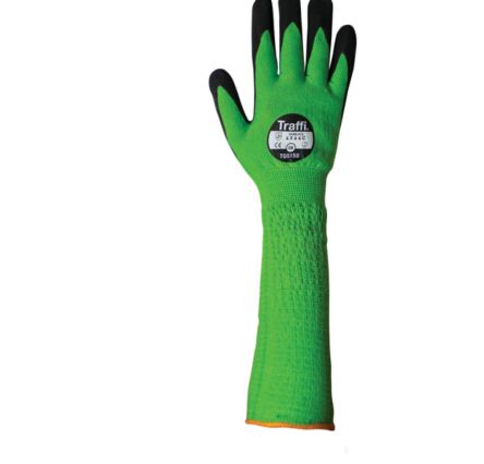 Traffi Schneidfeste Handschuhe, Größe 7, S, Schneidfest, Nitril, Nylon Grün