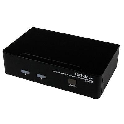 StarTech.com Switch KVM 3,5 Mm Stereo SV231DPUCA Porte = 2 USB 1 2 DisplayPort