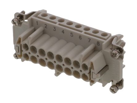 Molex 93601 Robustes Power Steckverbinder-Modul, 16-polig 16A Buchse, Schraubklemmen-Einsatz Für Elektronische Maschinen