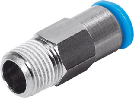 Festo QSK Series Push-in Fitting, R 1/4 Male To Push In 8 Mm, Threaded-to-Tube Connection Style, 153423