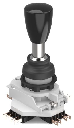 EAO 44-800 Joystick, 2 Contacts-Achsen Tastend, 250V Ac, IP 65 Griff Typ Hebel