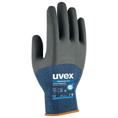 Uvex Phynomic Pro Arbeitshandschuhe, Größe 10, XL, Abriebfestigkeit, Elastan, Blau