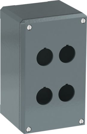 ABB Grey Aluminium Modular Metal Push Button Enclosure - 4 Hole