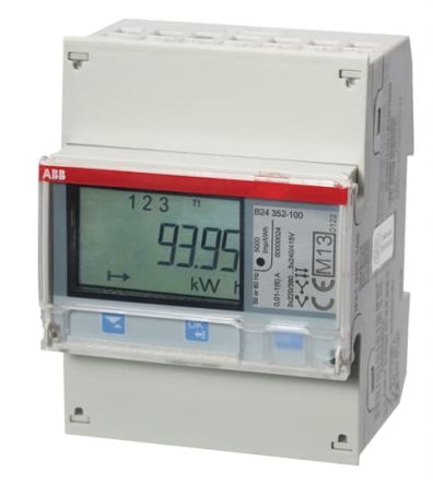 ABB B24 Energiemessgerät LCD, 7-stellig / 3-phasig, Impulsausgang