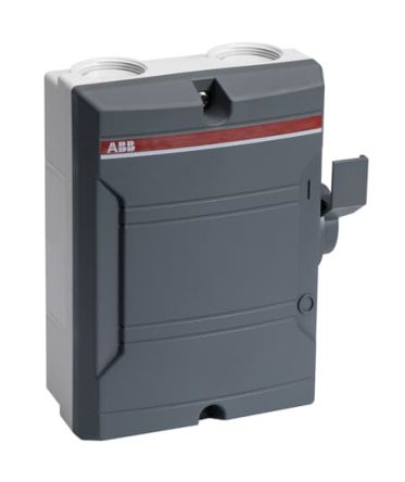 ABB 2P Pole Screw Mount Switch Disconnector - 40A Maximum Current, 7.5kW Power Rating, IP65