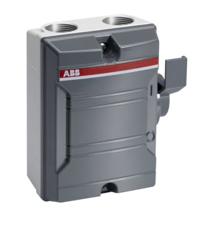 ABB 3P Pole Screw Mount Switch Disconnector - 25A Maximum Current, 7.5kW Power Rating, IP65