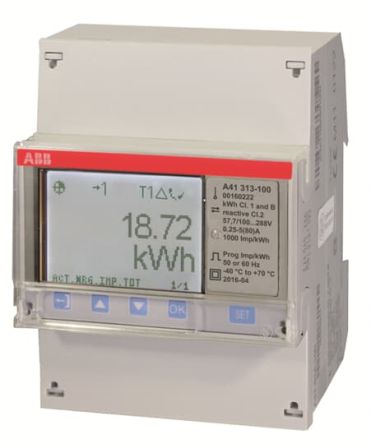 ABB A41 Energiemessgerät LCD, 7-stellig / 1-phasig, Impulsausgang