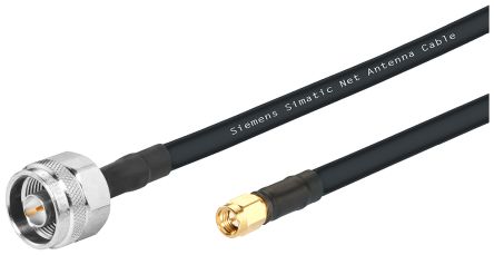Siemens Cable Coaxial IWLAN, 50 Ω, Con. A: Tipo N, Macho, Con. B: SMA Negro