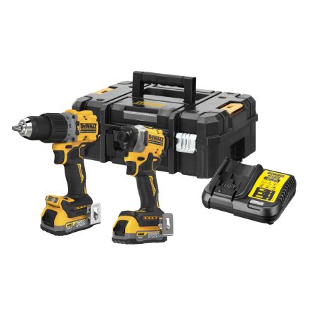 DeWALT Kit De Herramientas Eléctricas Sin Cable A Batería Li-Ion, DCK2050E2T-GB, 2 Baterías Incluidas, Tipo G -