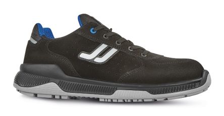 Jallatte Unisex Sicherheitshalbschuhe Schwarz, Grau, Mit Zehen-Schutzkappe EN 20345 S1P, Größe 35 / UK 3, ESD-sicher