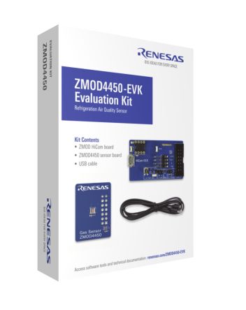 Renesas Electronics Renesas ZMOD4450 Evaluation Kit Entwicklungskit, Gassensor Für ZMOD4450 Gassensormodul