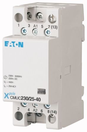 Eaton Contactor De Instalación DILM, 3 NC + 1 NA, Bobina 230 V Ac/dc