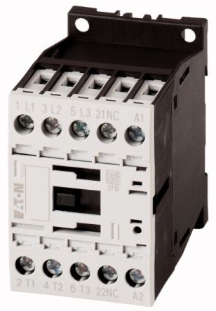 Eaton DILM Series Contactor, 190 V Coil, 3-Pole, 3.5 KW, 1NC