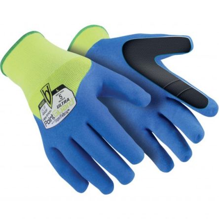 Uvex Blue Polyester Needle Resistant Work Gloves, Size 8, Medium, Nitrile Coating