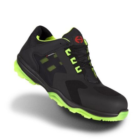 Uvex RUN-R 200 Unisex Black, Green Toe Capped Safety Trainers, UK 12, EU 47