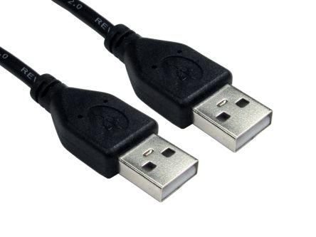 RS PRO USB-Kabel, USBA / USBA, 0.5m USB 2.0 Schwarz