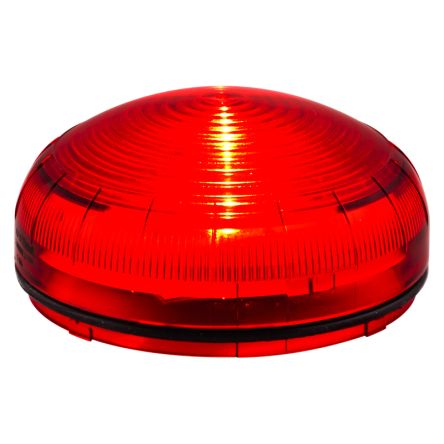 Sirena Segnalatore LED Intermittente, Lampeggiante, Rotativo, Fisso, Stroboscopico, LED, Rosso, 12 → 24 V, 40