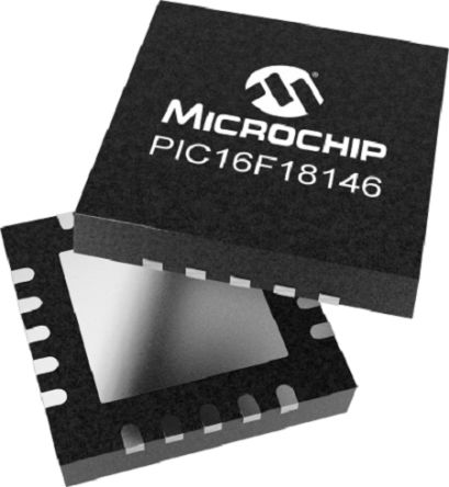 Microchip Microcontrolador PIC16F18146-I/6N, Núcleo PIC, VQFN De 20 Pines