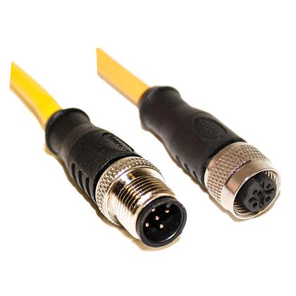 Mueller Electric Câble D'actionneur 5 Conducteurs, M12 Mâle Vers M12 Femelle, 10m