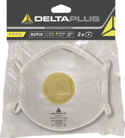 Delta Plus Masque Respiratoire Jetable FFP2, Sans Soupape Série CONFORT