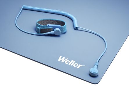 Weller Arbeitsplatz Antistatik-Set ESD-Feldkit Blau Für Handgelenkband-Erdung, 2mm X 600mm X 900mm