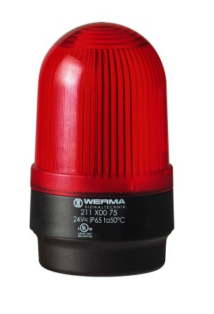 Werma Indicador Luminoso Serie 211, Efecto Luz Continua, LED, Rojo, Alim. 230 V