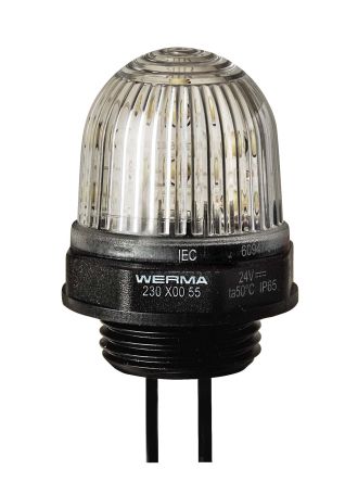 Werma 230, LED, Dauer Signalleuchte Klar, 24 V