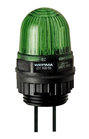 Werma Balise Eclairage Continu à LED Verte Série 231, 115 V