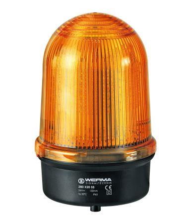 Werma Indicador Luminoso Serie 280, Efecto EVS, LED, Amarillo, Alim. 115 → 230 V