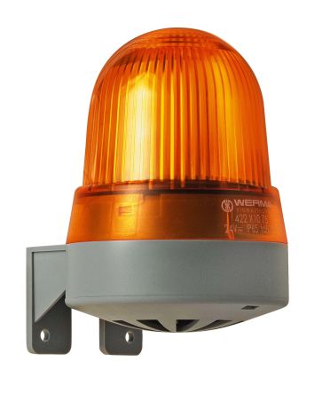 Werma 423 Xenon Blitz-Licht Alarm-Leuchtmelder Gelb, 24 V