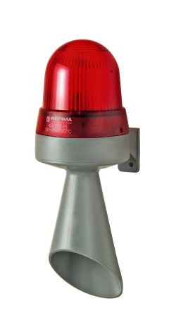 Werma Combiné Balise/sirène Série 424, Lentille Rouge à LED, 230 V