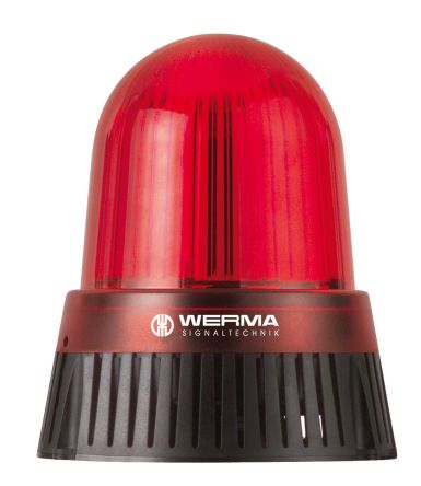 Werma 430 LED, Ununterbrochenes Licht-Licht Alarm-Leuchtmelder Rot, 10 → 48 V