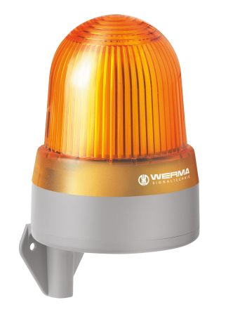 Werma 432 LED, Ununterbrochenes Licht-Licht Alarm-Leuchtmelder Gelb, 24 V