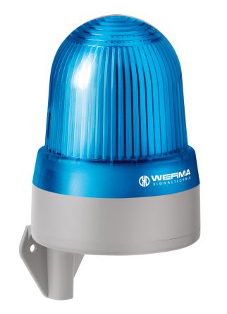 Werma 433 LED, Ununterbrochenes Licht-Licht Alarm-Leuchtmelder Blau, 115 → 230 V