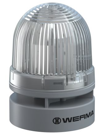 Werma 460 Series Clear Sounder Beacon, 24 V, IP65, Wall Mount, 114dB At 1 Metre