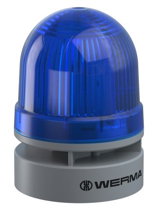 Werma Indicator Luminoso Y Acústico Xenón 460, 24 V, Azul, Intermitente, 114dB @ 1m, IP65