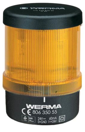 Werma 806, LED, Dauer Signalleuchte Gelb, 230 V