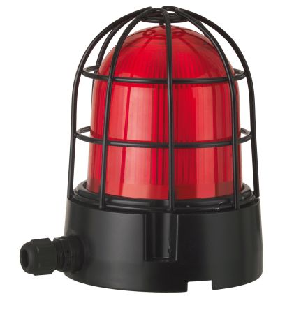 Werma 839 Series Red Rotating Beacon, 24 V, Base Mount, LED Bulb