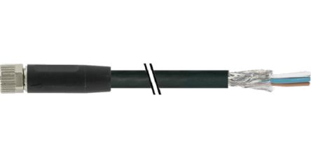 Baumer Straight Female M8 To Unterminated Sensor Actuator Cable, 5m