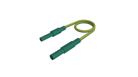 Hirschmann Test & Measurement Cable De Prueba Hirschmann De Color Verde/Amarillo, Macho, 32A, 500mm