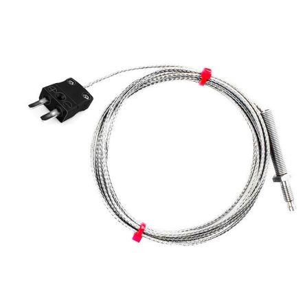RS PRO Termopar Tipo J, Temp. Máx +350°C, Cable De 1m, Conexión, Con Conector Miniatura