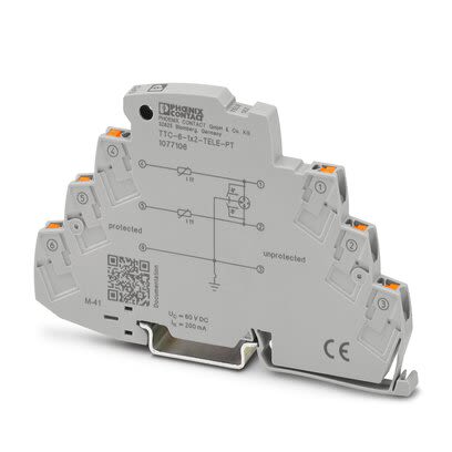 Phoenix Contact, 1077106, Überspannungsableiter,, DIN-Schienen, 1-phasig 10kA TERMITRAB TTC