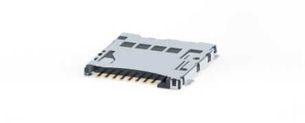 Yamaichi MicroSD Micro SD-Karten-Steckverbinder Buchse, 8-polig / 1-reihig, Raster 1.27mm, Push/Push