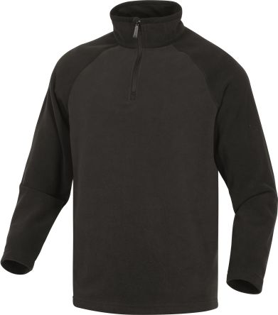 Delta Plus ALMA Unisex Fleece-Jacke, Polyester Schwarz, Grau, Größe XL