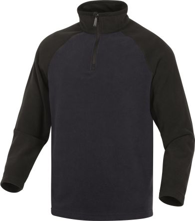 Delta Plus ALMA Unisex Fleece-Jacke, Polyester Schwarz/Marineblau, Größe L