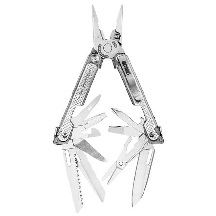 Leatherman Multifunktions-Werkzeug,, Edelstahl Klinge / Edelstahl Griff, Länge 163,83 Mm