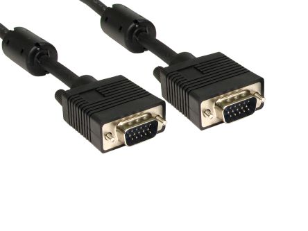 RS PRO VGA-Kabel A SVGA / Stecker B SVGA / Stecker, 2m PVC Schwarz