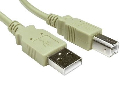 RS PRO USB-Kabel, USBA / USB B, 2m USB 2.0 Grau